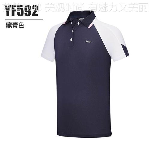 儿童季高尔夫拼服装女童夏运动短袖恤yf592舒亲肤色设计简约百适